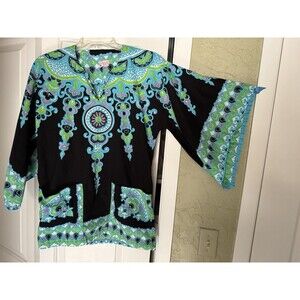 Beard & Co. Montego Bay Jamaica Dashiki Top Blouse Women’s Size Medium Handmade